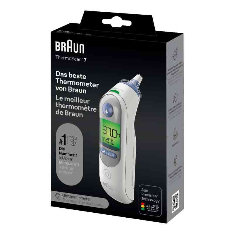 Braun ThermoScan 7 Infrarot-Ohrthermometer IRT6520