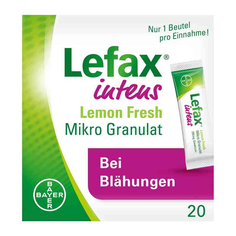 Lefax intens Lemon Fresh Mikro Granulat 250 mg Sim. 20 stk