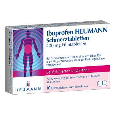 Ibuprofen Heumann Schmerztabletten 400mg 10 stk von HEUMANN PHARMA GmbH & Co. Generica KG PZN 00040548